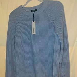 Crew Neck Shaker Sweater - Light Blue - Medium - NWT